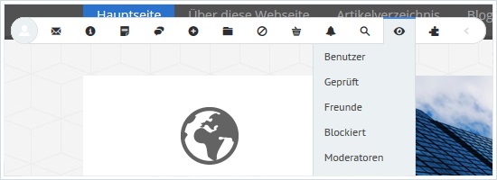 So sieht Adminbar für Administrator der Webseite aus