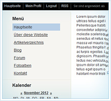 Webseite im normalen Modus